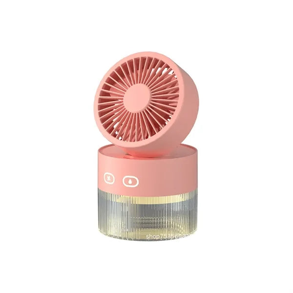 Adjustable Portable Mini Desktop 3-Speed Fan with Mist Spray