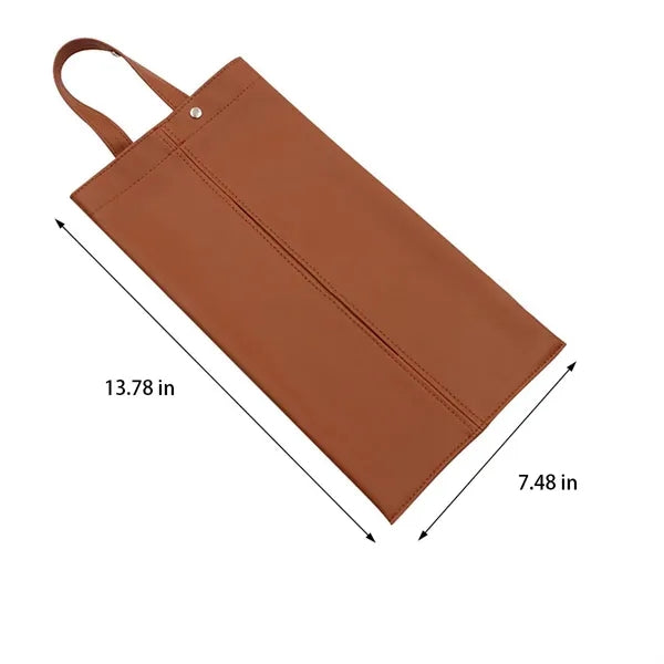 PU Leather Removable Spacious Durable Car Tissue Bags