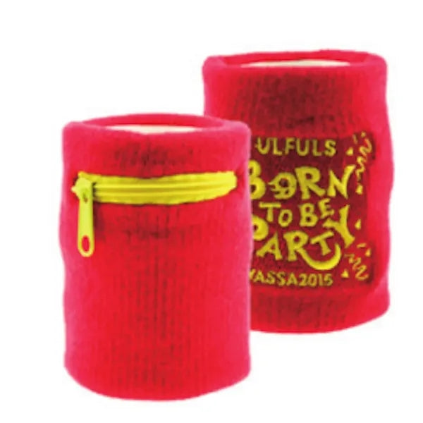 Sports Wristband w/ Zipped Pocket and Custom Embroidery