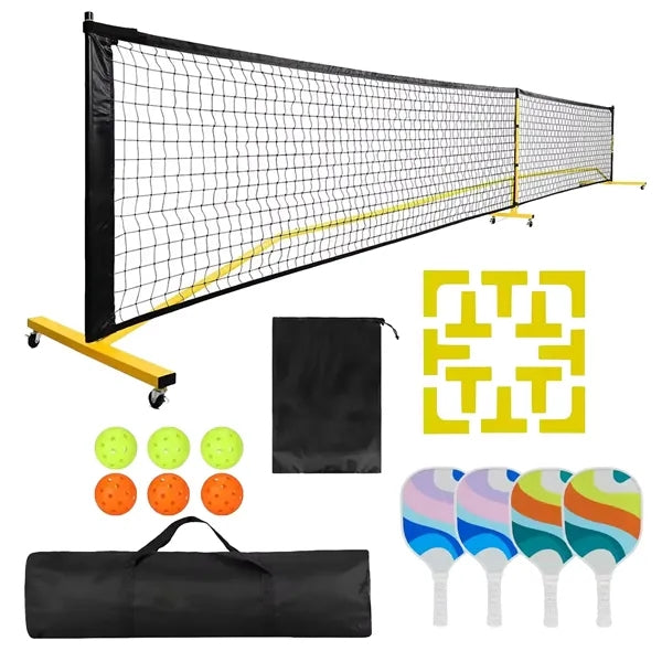 Pickleball Rack Set - Net + Iron Stand + Handle Bag w/