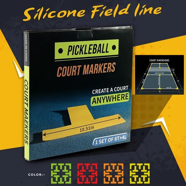 Pickleball Silicone Field Line w/ Colorful Box