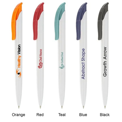 Full Tint White Plastic Pens
