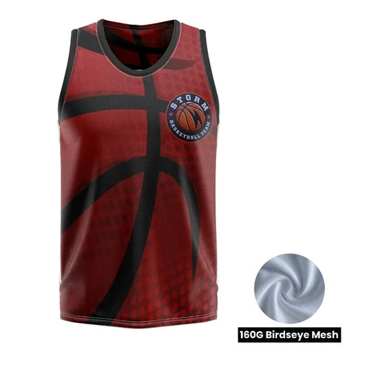 Unisex and Kids' Sublimation Basketball Jersey - 100G