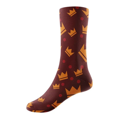 Jacquard Weave Cotton-Blend Calf Socks