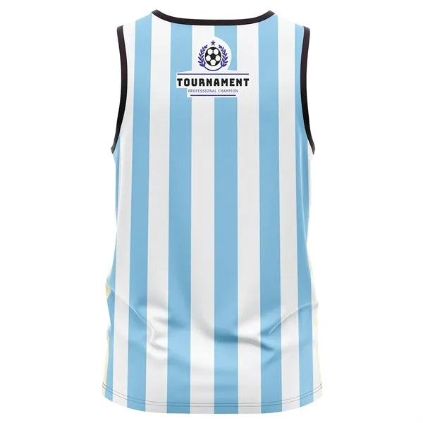 Unisex & Kids' Sublimation Jersey Style Tank Top - 160G Brus