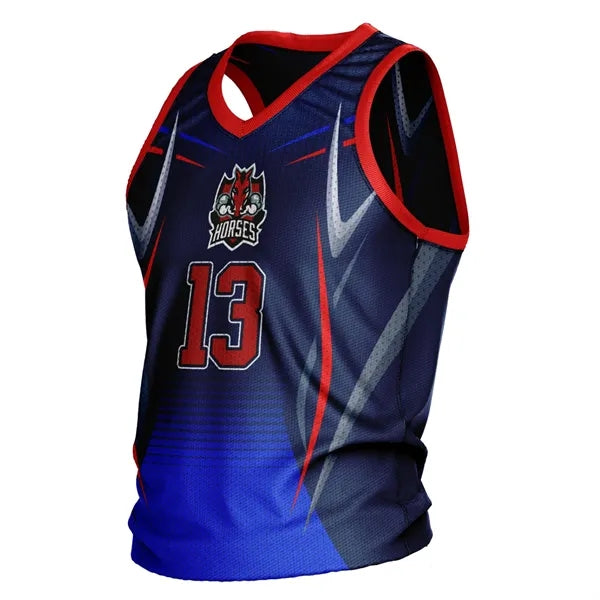Unisex and Kids' Sublimation Basketball Jersey - Short Hole