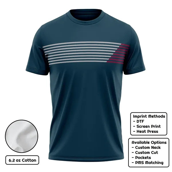 Adult and Kids' Custom 6.2 oz Cotton Short Sleeve T-Shirt -