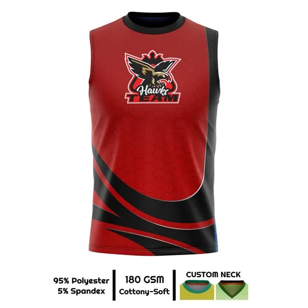 Unisex & Kids' Sublimation Sleeveless T-Shirt - 180G