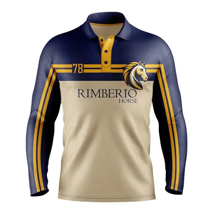 Sublimation Long Sleeve Polo - 180G Silk-Feel Interlock - Me