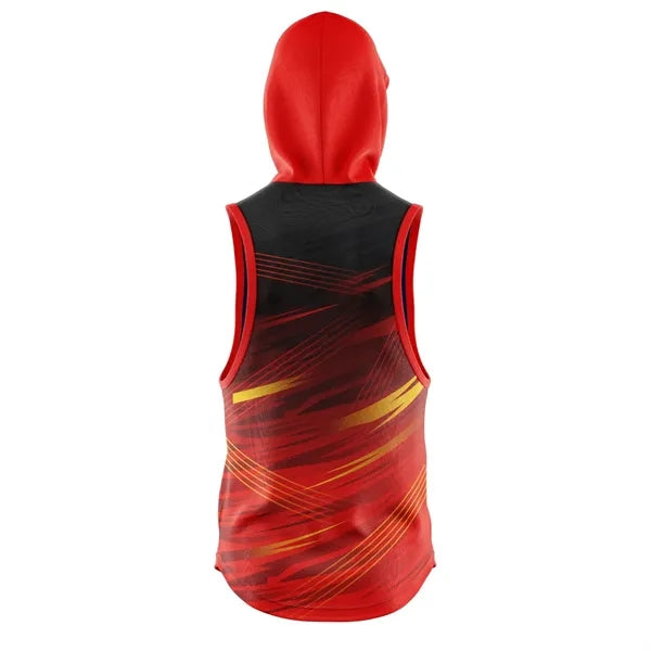 Unisex & Kids' Sublimation Sleeveless Hooded T-Shirt - 160G