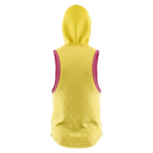 Unisex & Kids' Sublimation Sleeveless Hooded T-Shirt - 160G