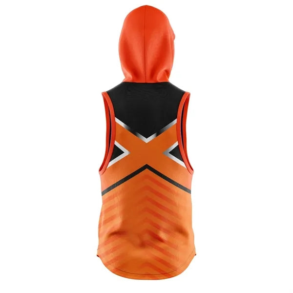 Unisex & Kids' Sublimation Sleeveless Hooded T-Shirt - 180G