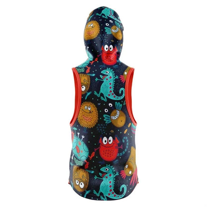 Unisex & Kids' Sublimation Sleeveless Hooded T-Shirt - 180G