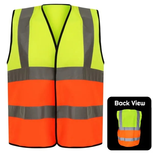 VISIPRO Unisex Hook & Loop Reflective Colorblock Safety Vest