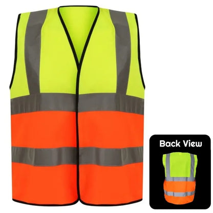 VISIPRO Unisex Hook & Loop Reflective Colorblock Safety Vest