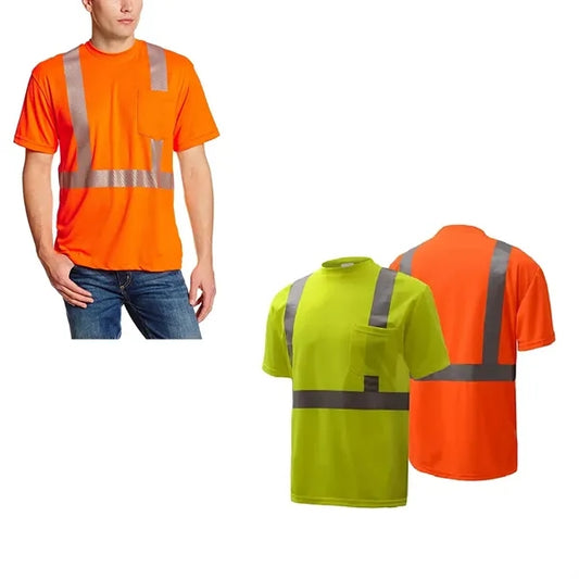 VISIPRO Short Sleeve Reflective Safety T-Shirt - Poly-Cotton