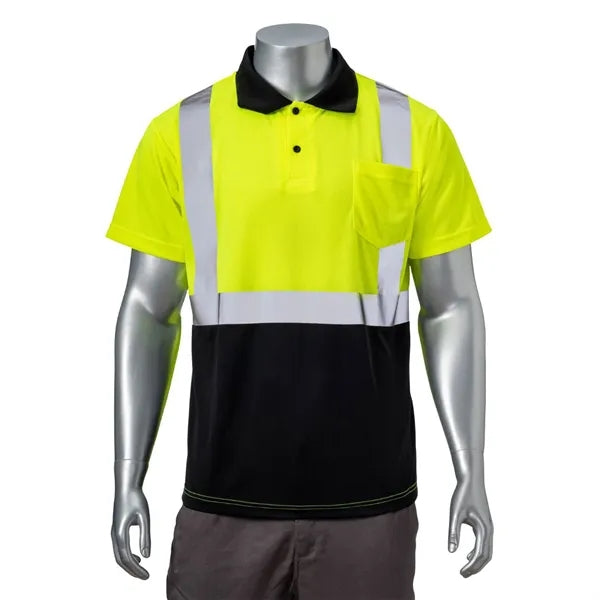 VISIPRO Short Sleeve Reflective Colorblock Safety Polo -