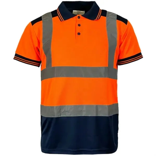 VISIPRO Short Sleeve Reflective Colorblock Safety Polo -