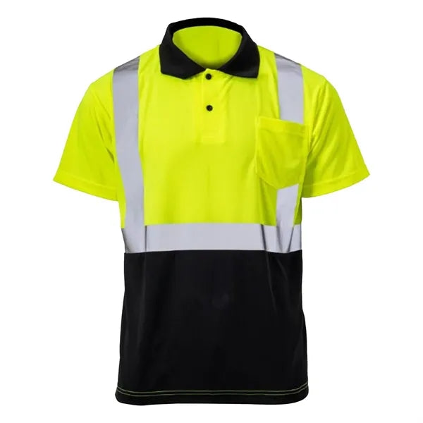 VISIPRO Short Sleeve Reflective Colorblock Safety Polo -