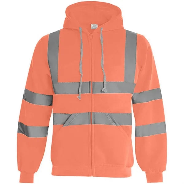 VISIPRO Reflective Safety Full-Zip Hoodie with Bands & Brace