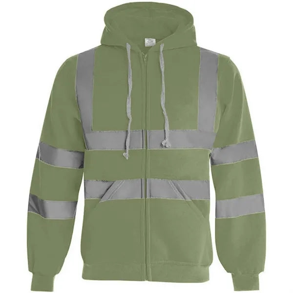 VISIPRO Reflective Safety Full-Zip Hoodie with Bands & Brace