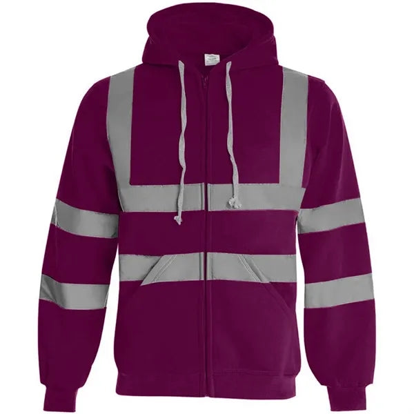 VISIPRO Reflective Safety Full-Zip Hoodie with Bands & Brace