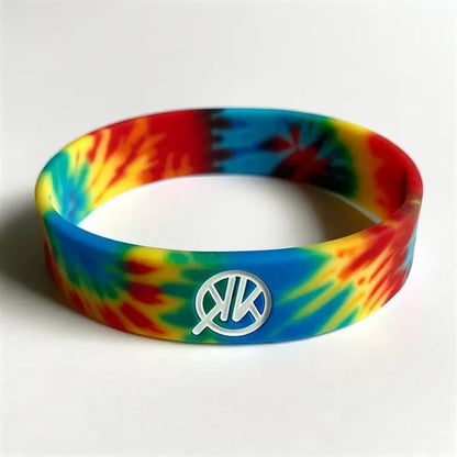 Tie Dye Silicone Wristband - 1" band