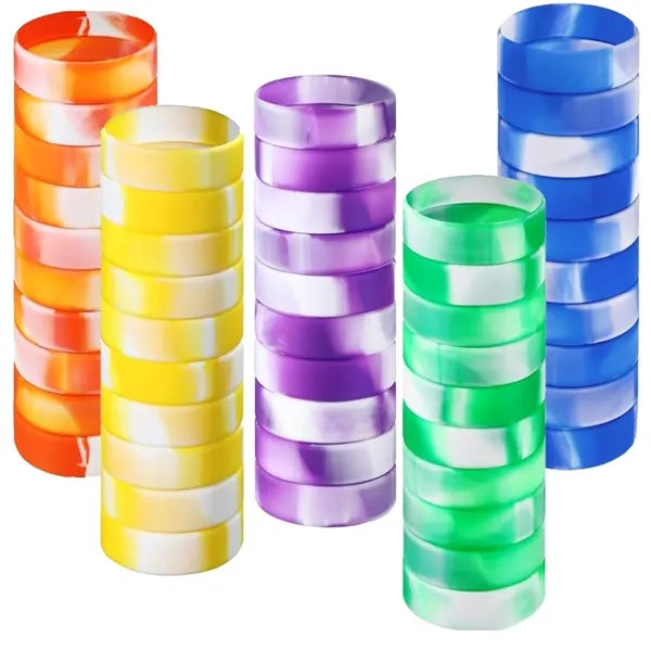 Tie Dye Silicone Wristband - 1" band