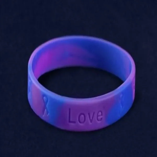 Tie Dye Silicone Wristband - 1" band