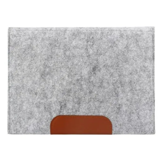 Felt Laptop Sleeve with PU Accent and 2-Button Closure