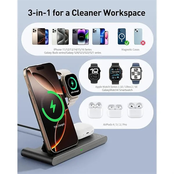 Traveling Portable Wireless Fast Charging Station
