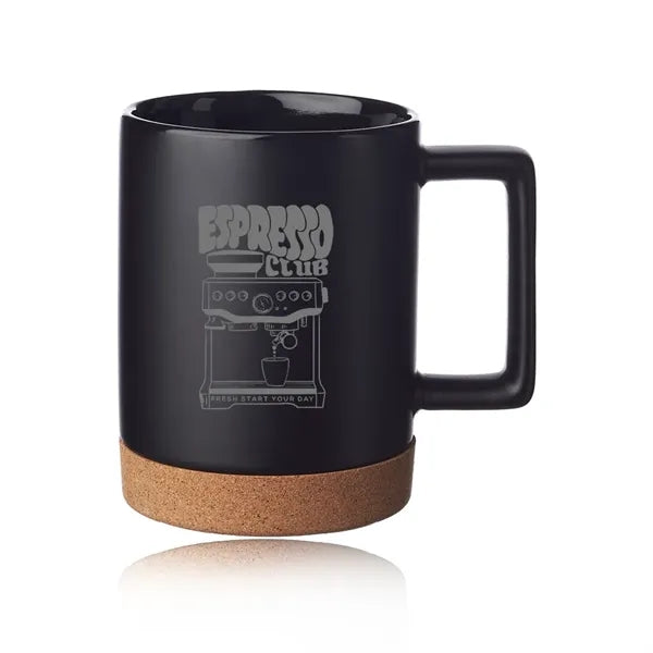 Caldwell 15 oz. Cork Base Ceramic Mugs
