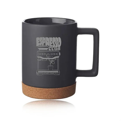 Caldwell 15 oz. Cork Base Ceramic Mugs