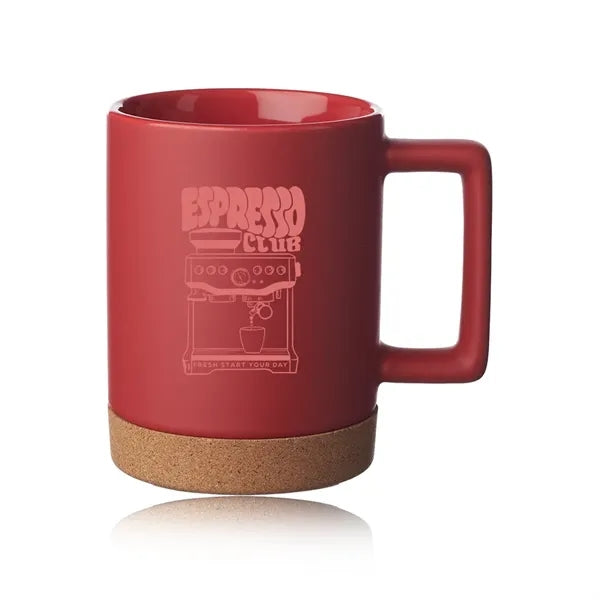Caldwell 15 oz. Cork Base Ceramic Mugs