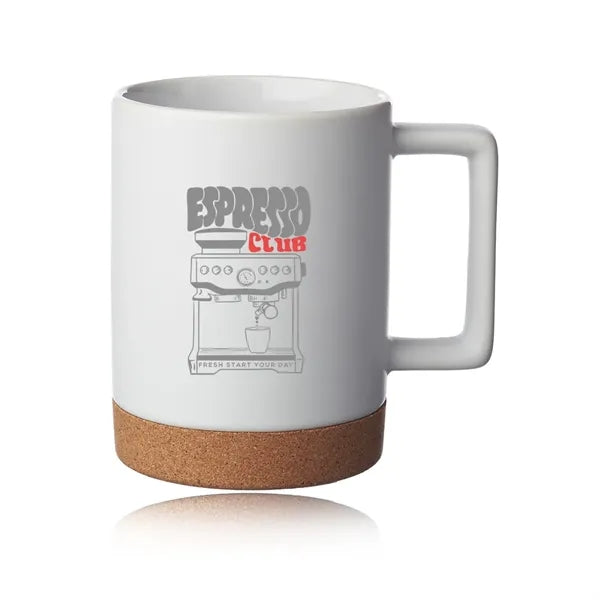 Caldwell 15 oz. Cork Base Ceramic Mugs