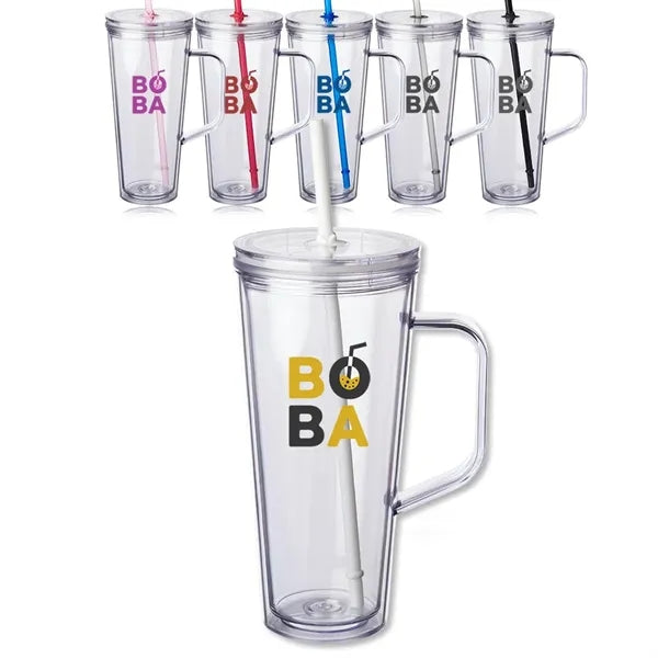 24 oz. Tilden Plastic Tumbler with Handle