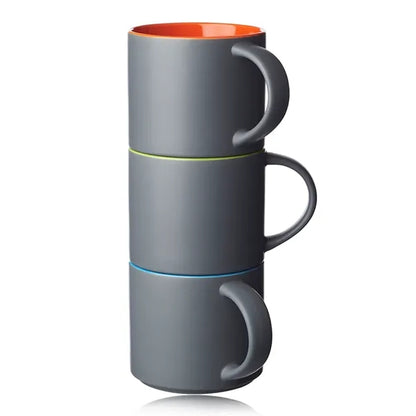 Matte 16 oz. Stackable Ceramic Mugs