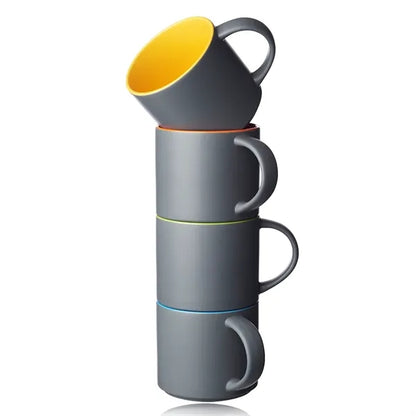 Matte 16 oz. Stackable Ceramic Mugs