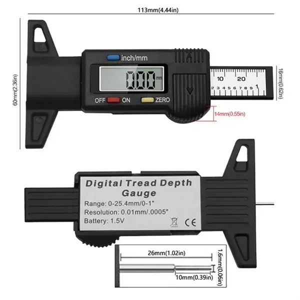 Digital Tire Tread Depth Gauge