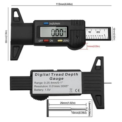 Digital Tire Tread Depth Gauge