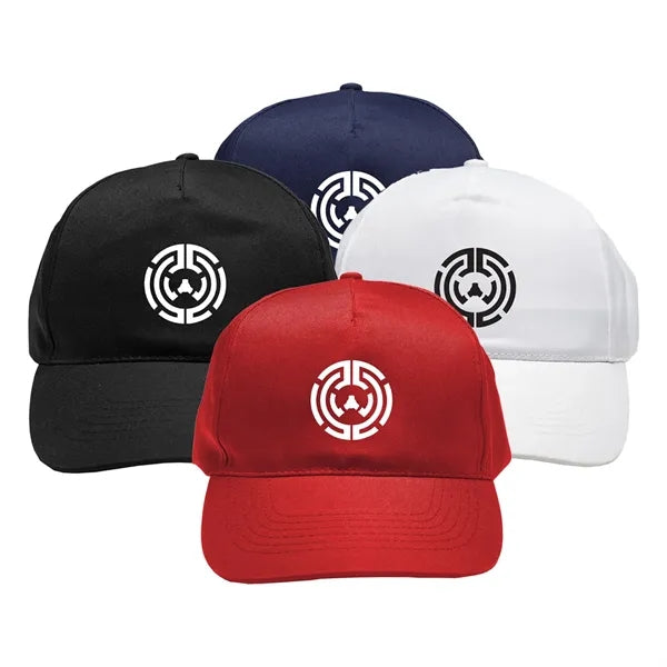 Polyester 5-Panel Baseball Cap with Custom Logo