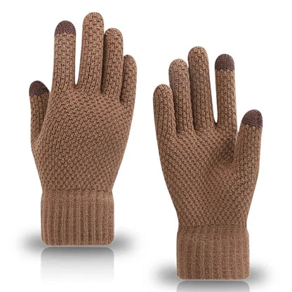 Adult Waffle Knit Gloves with Sensitive Touch and Custom