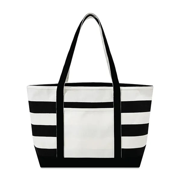 Full Color Canvas Nautical 18 oz. Zip Top Tote