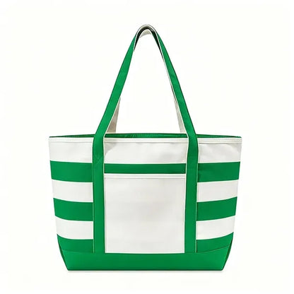 Full Color Canvas Nautical 18 oz. Zip Top Tote