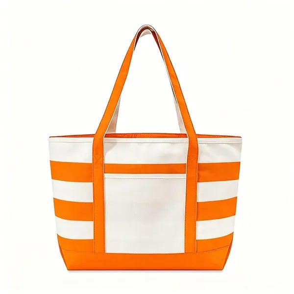Full Color Canvas Nautical 18 oz. Zip Top Tote