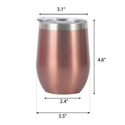 12oz Insulated Stainless Steel Egg Shaped Tumbler