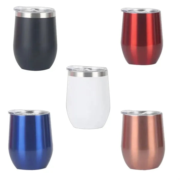 12oz Insulated Stainless Steel Egg Shaped Tumbler