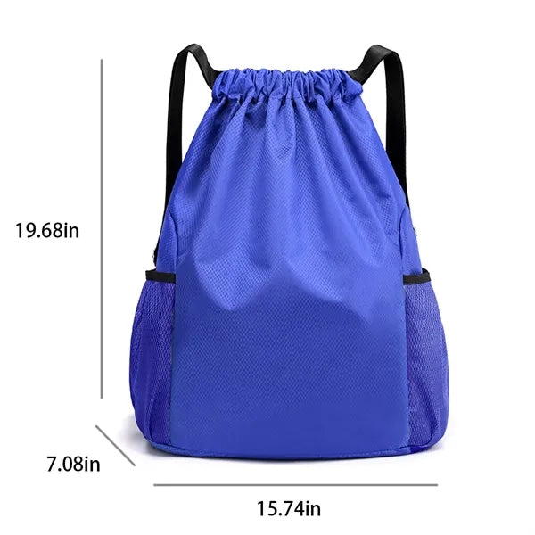 Drawstring Sports Gym Backpack with Mesh Pocket