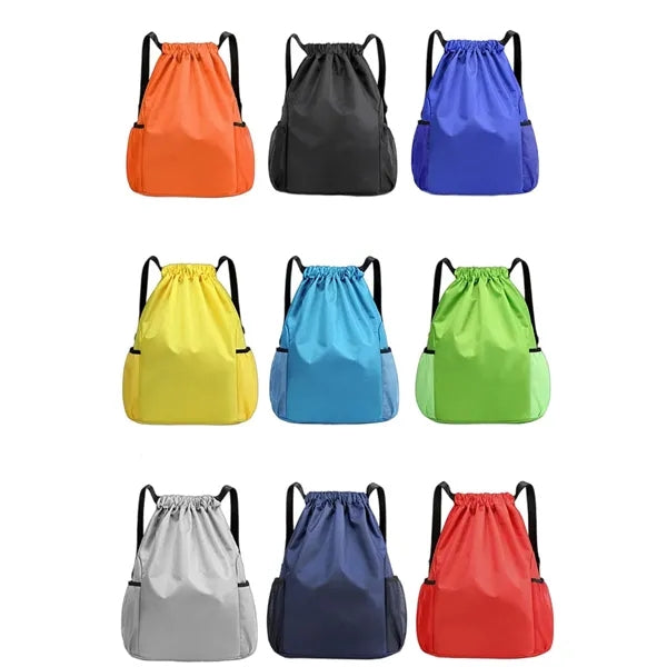 Drawstring Sports Gym Backpack with Mesh Pocket