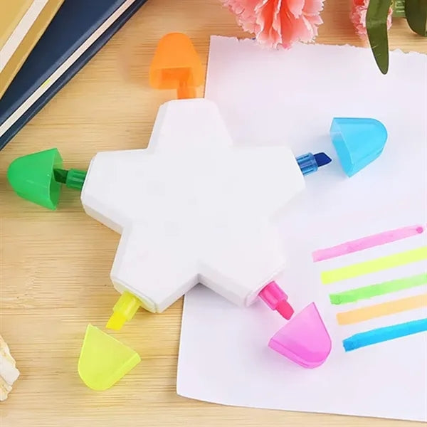 Creative Star-Shaped 5-Color Highlighter